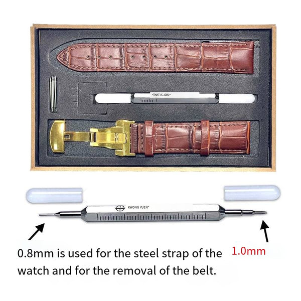 Screwdriver with Hexagonal Handle and Double-Headed for Strap Removal for Watchmaker made in Kwong Yuen Watch Repair Tool
