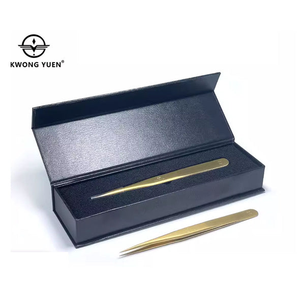 KWONG YUEN Watch Repair Tool Non-Magnetic Phosphorus Bronze Tweezers Non-Slip Fastening Sharp-Nosed Clamp