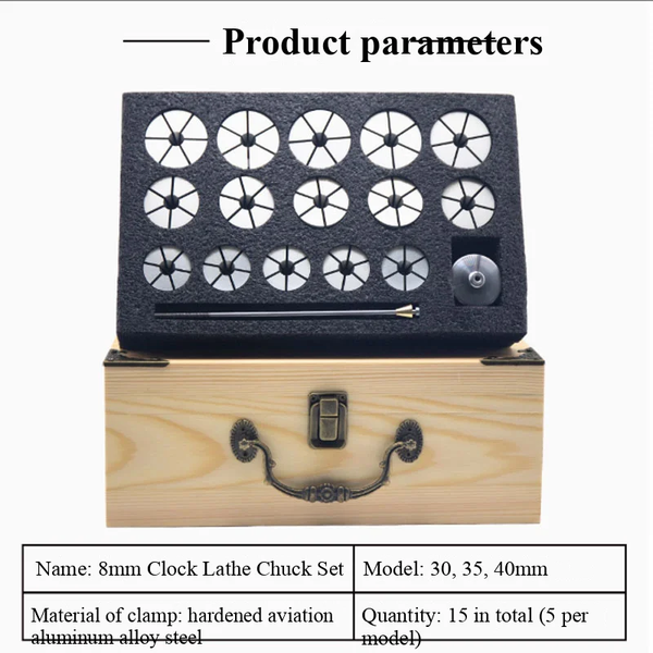 KWONG YUEN Watch Repair Tool 8mm watchLathe Chuck Case Thread Dog Tooth Ring Repair Back Cover Polishing Fixture