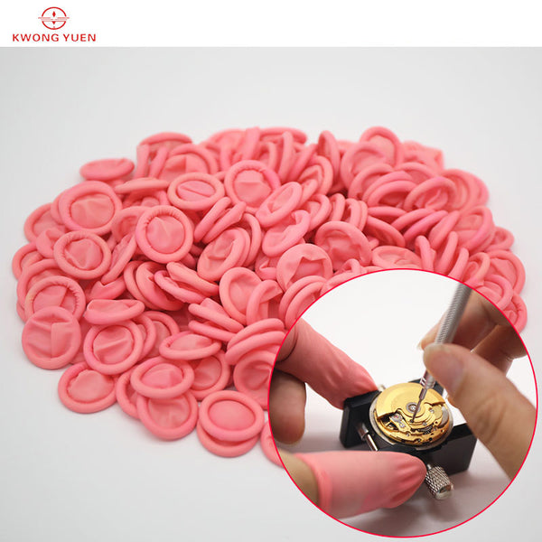 800-1000pcs Disposable Latex Rubber Finger Cots Sets Fingertips Protector Gloves For Watch Repair New